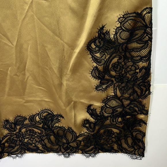 JAY GODFREY NWT WOMEN’S JACOBS GOLD SLIP SHEATH LACE MIDI DRESS SZ 4 - Picture 7 of 11
